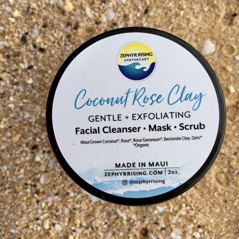 Coconut Rose Clay: Cleanser + Mask